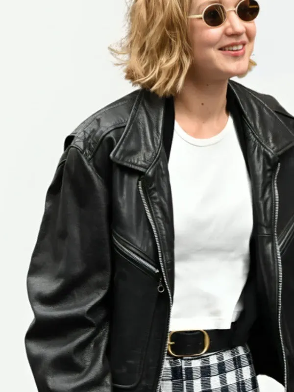 2024 Gigi Hadid Leather Jacket