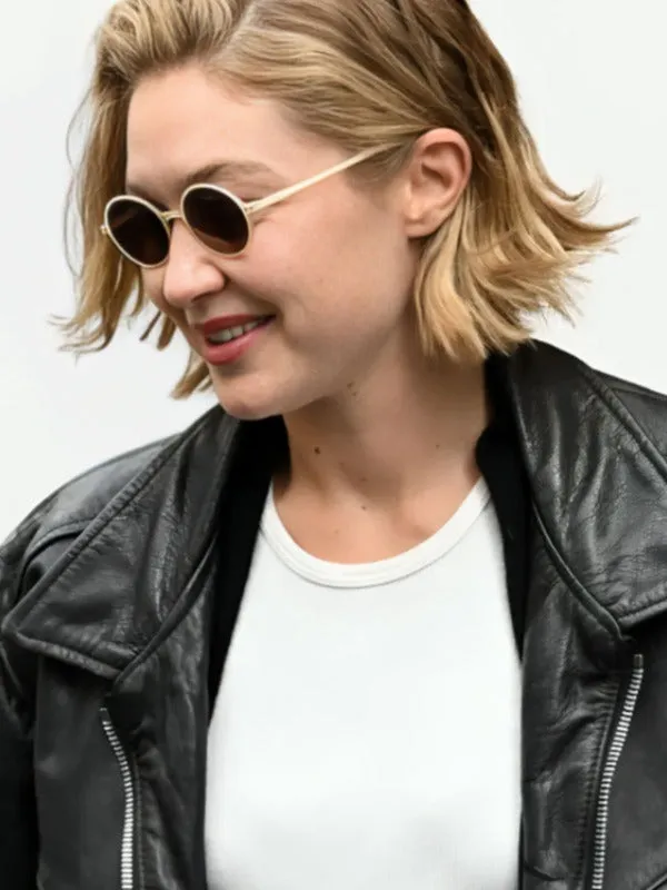 2024 Gigi Hadid Leather Jacket
