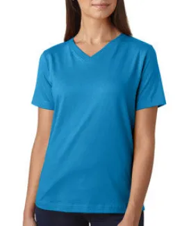 3587 LA T Ladies' V-Neck T-Shirt Cobalt Blue
