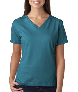 3587 LA T Ladies' V-Neck T-Shirt Teal
