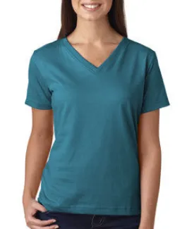 3587 LA T Ladies' V-Neck T-Shirt Teal