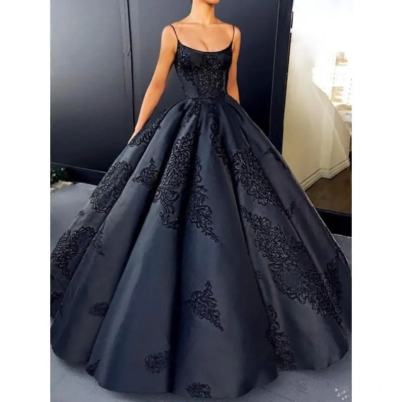 Appliques Pleated Elegant  Custom Made Vintage Chic Ball Evening Formal Dress