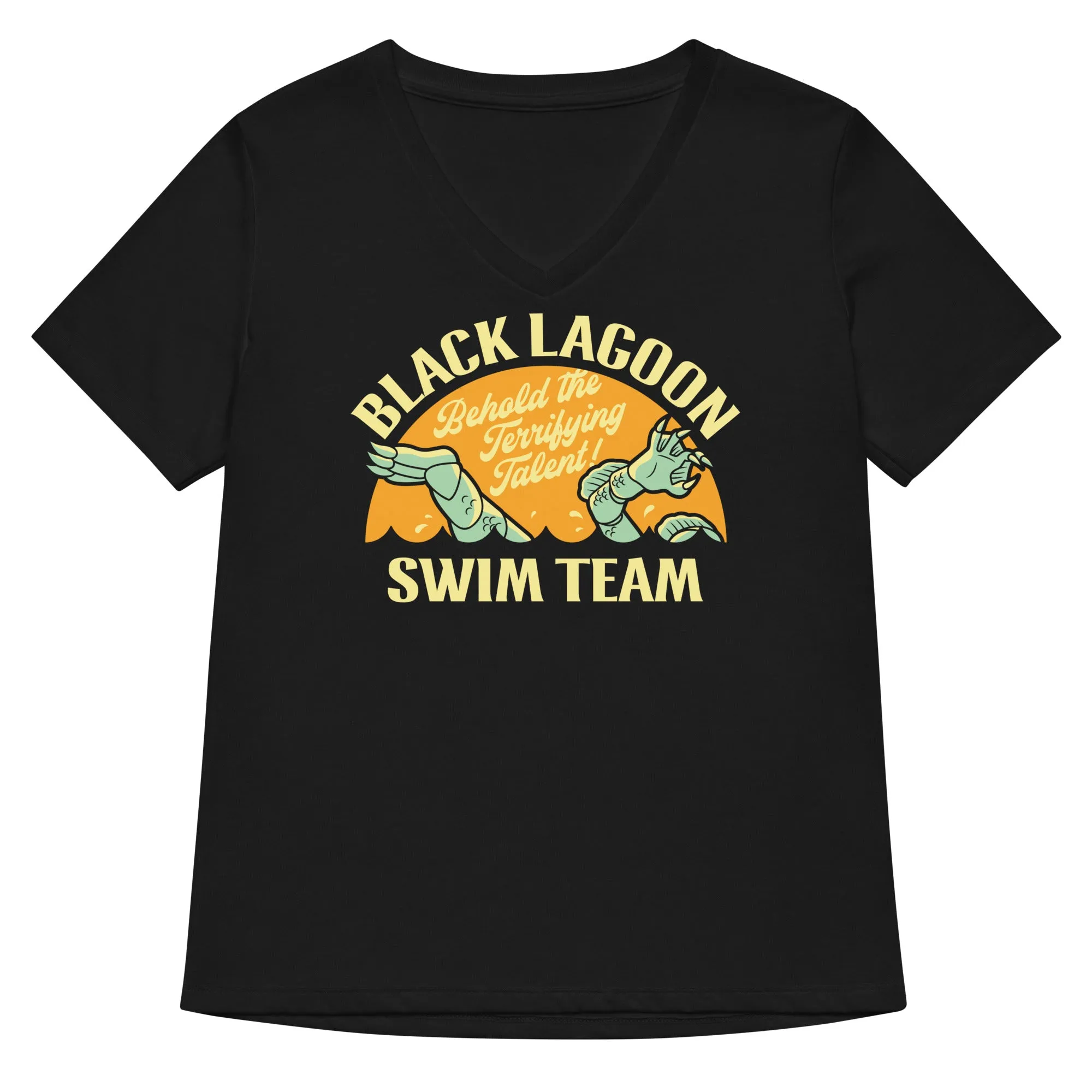 Black Lagoon Swim Team Women's V-Neck Tee