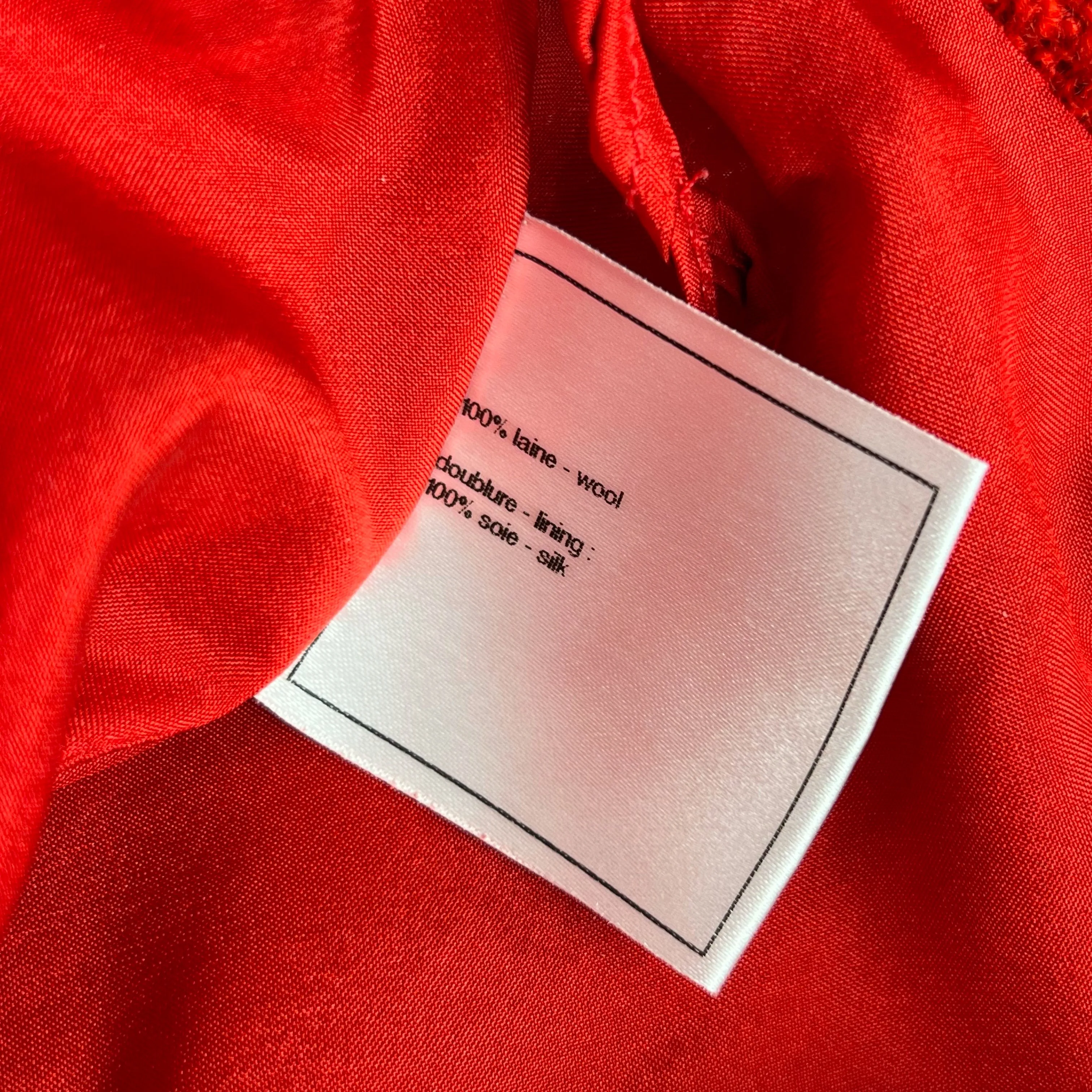 Chanel Fall 2009 Red Wool Tweed Skirt