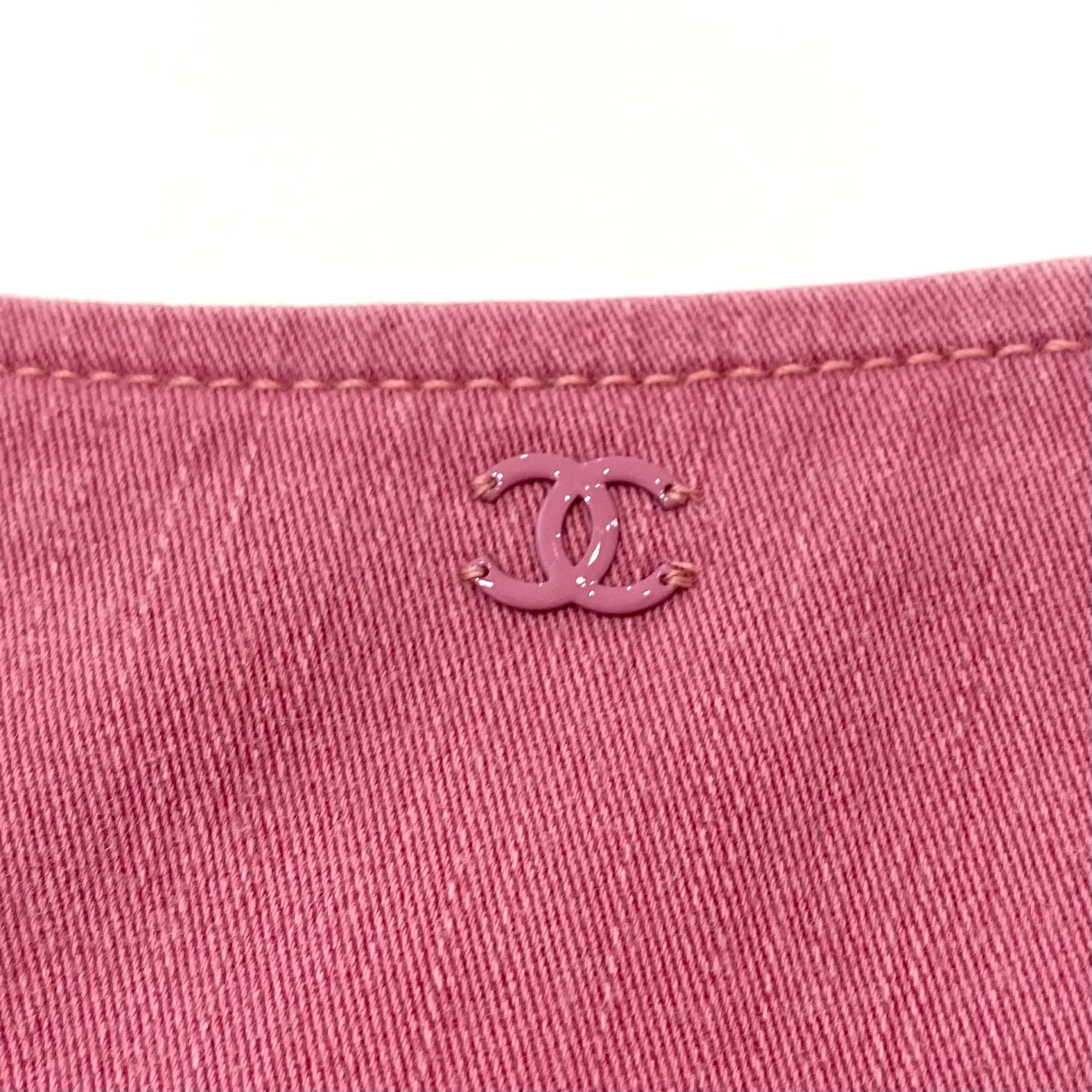 Chanel Pink Denim Skirt