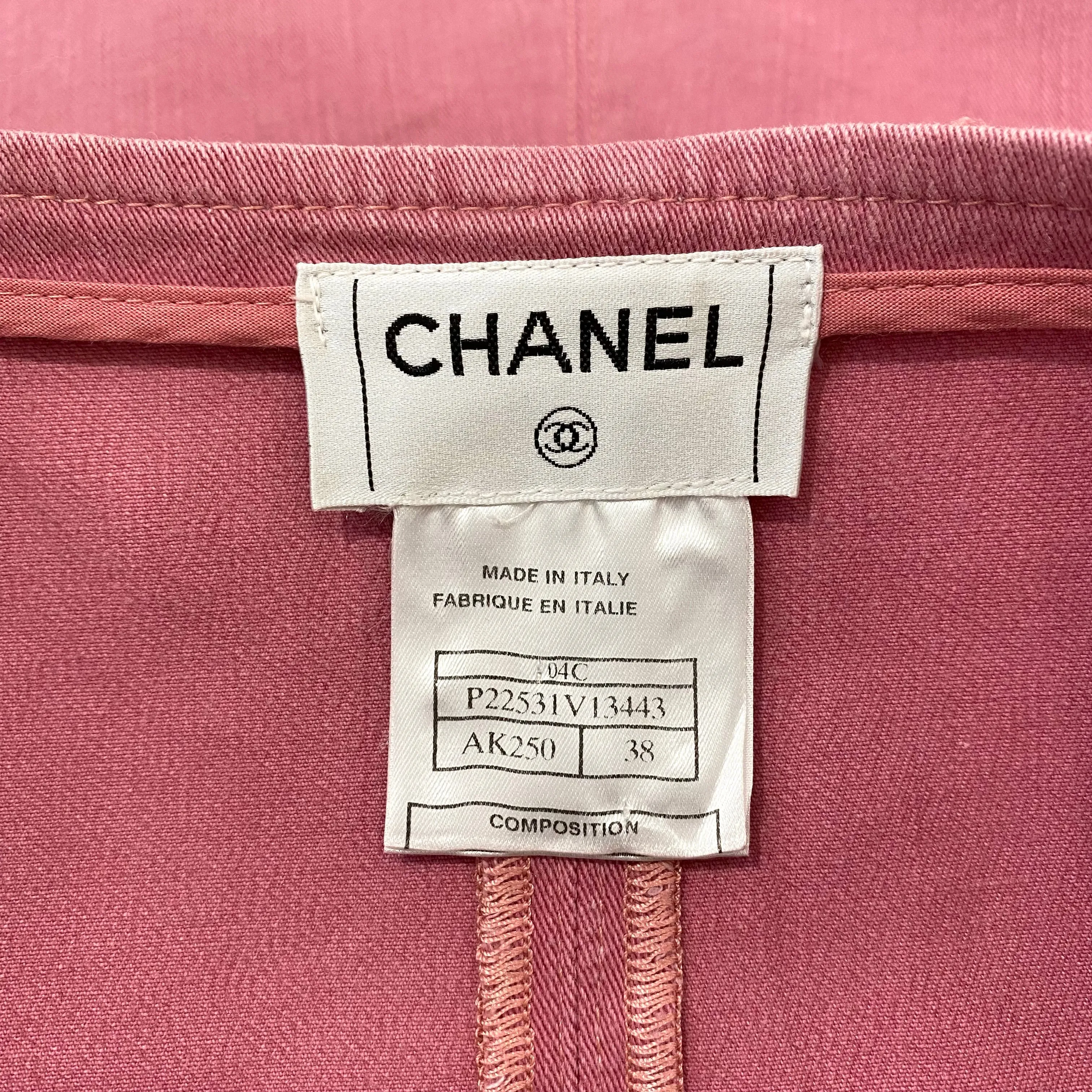 Chanel Pink Denim Skirt