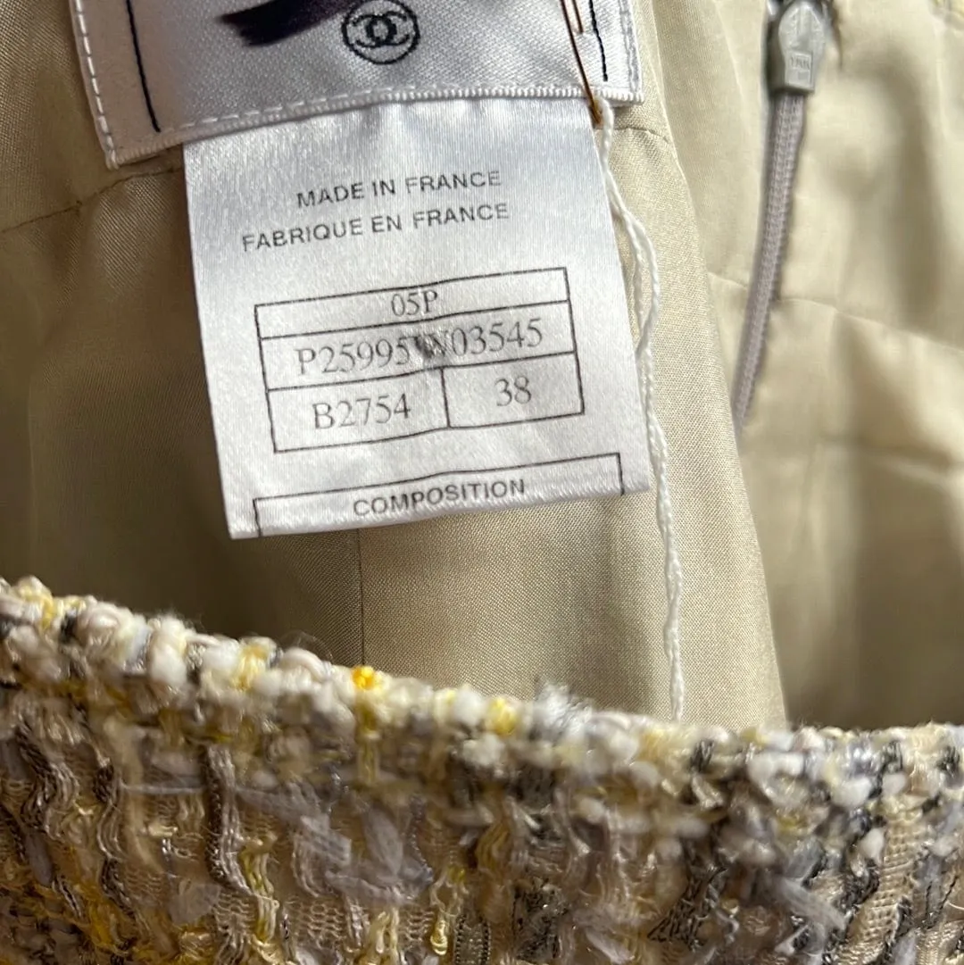 Chanel Tweed jellow skirt AP0006