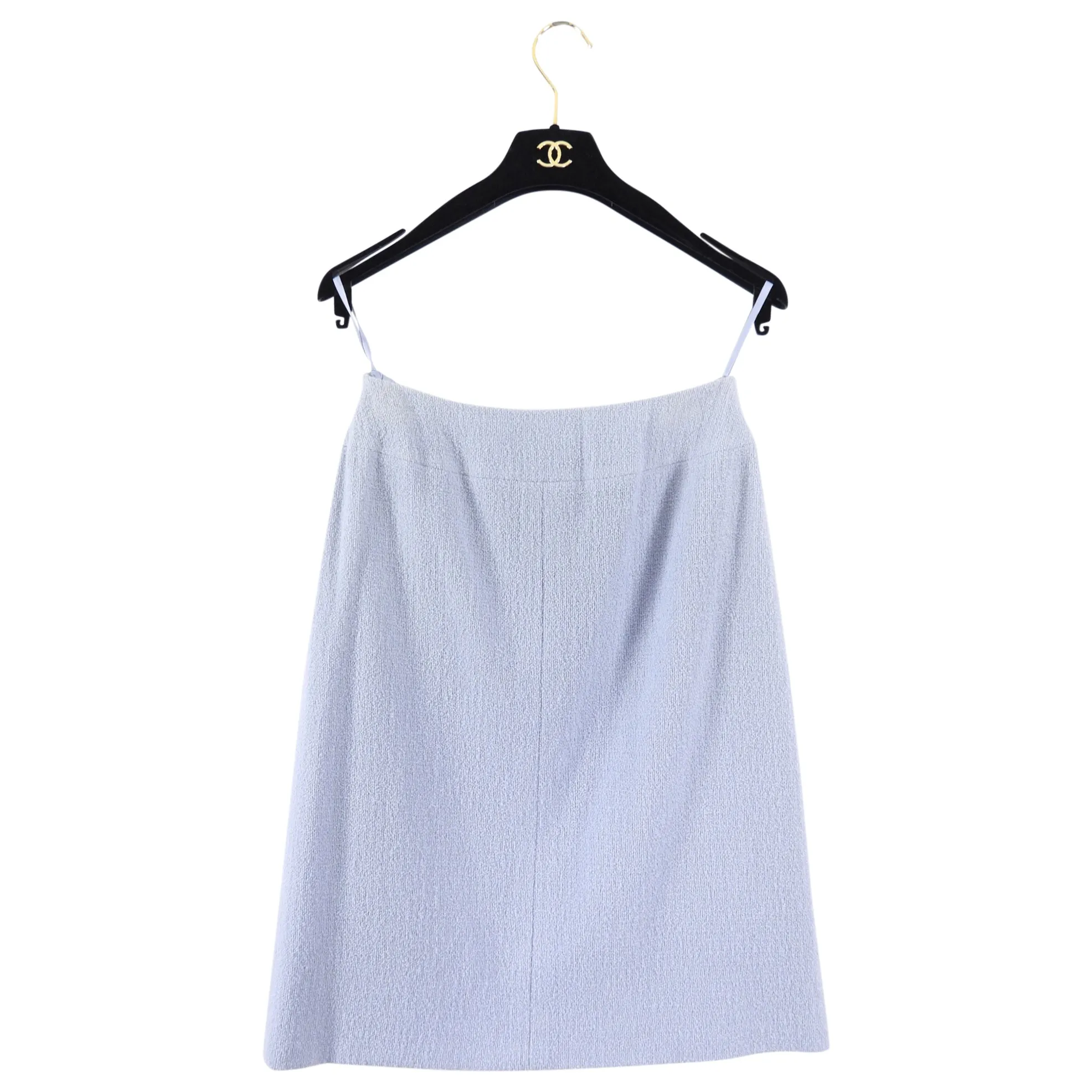 Chanel Vintage 1997 Spring Ice Blue Wool Skirt Suit - 38