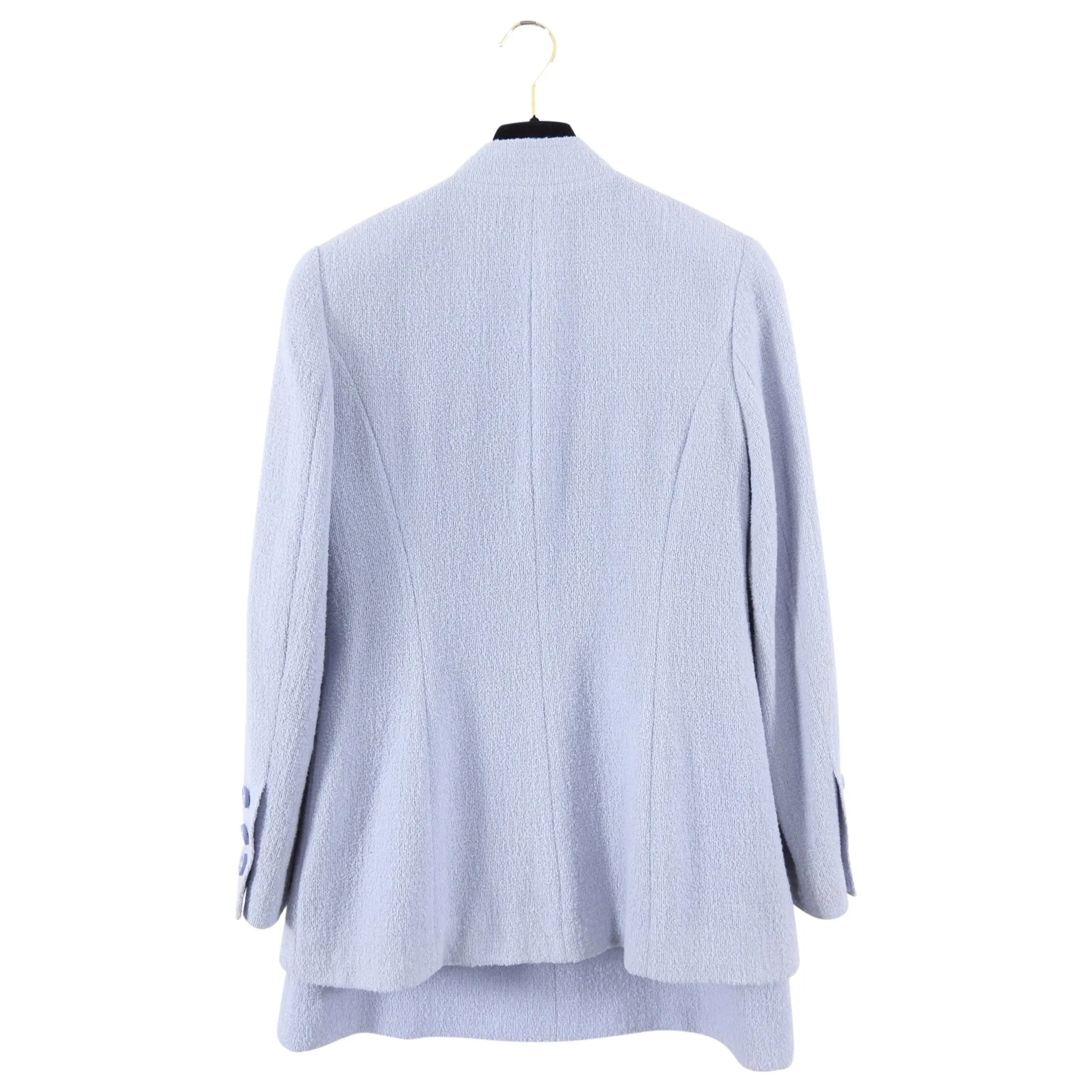Chanel Vintage 1997 Spring Ice Blue Wool Skirt Suit - 38