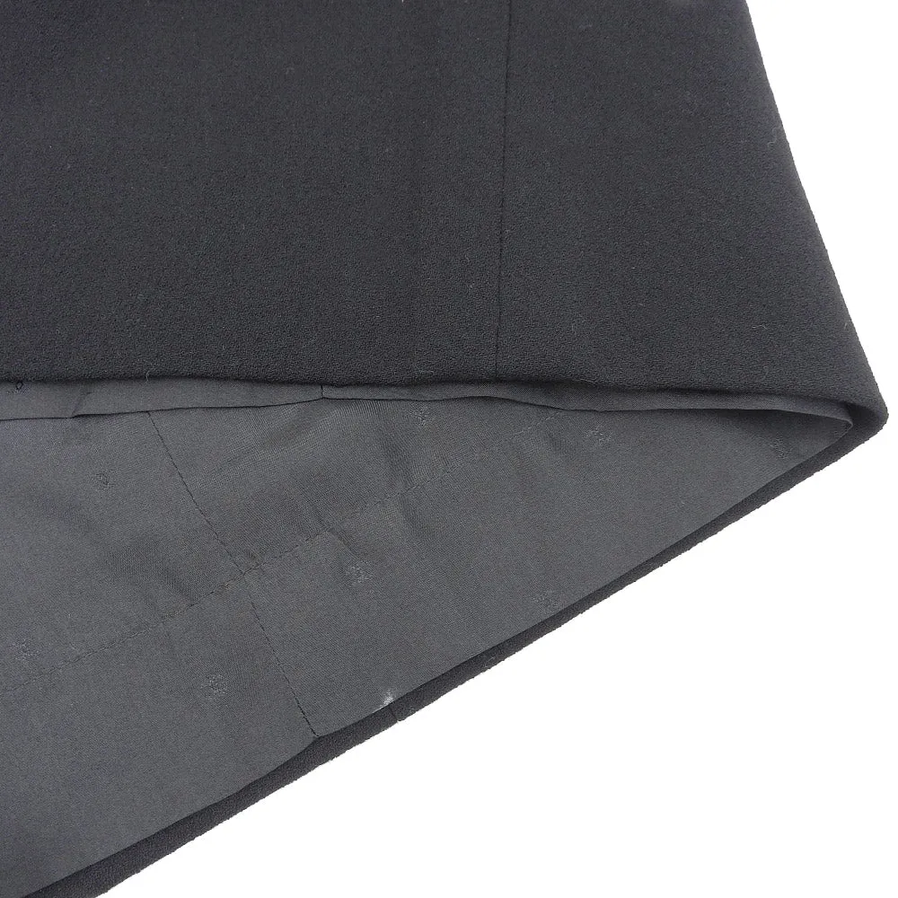 Chanel Wool Skirt Vintage Black