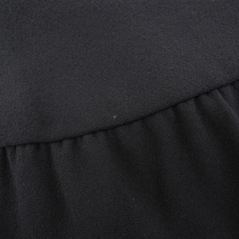 Chanel Wool Skirt Vintage Black