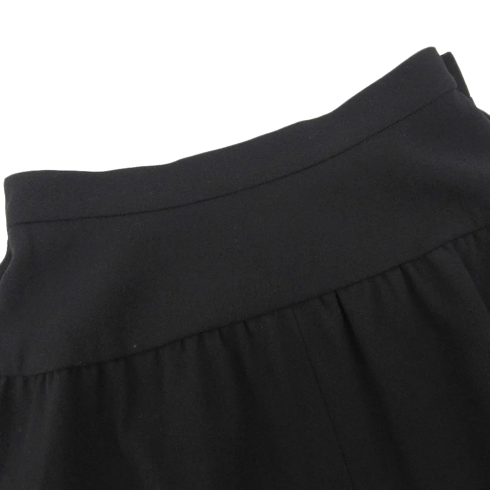 Chanel Wool Skirt Vintage Black