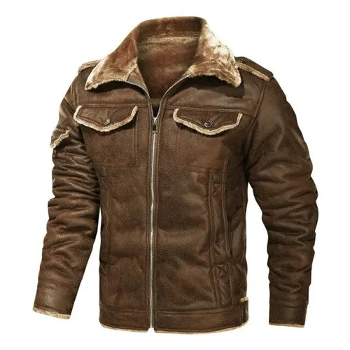 Clothing Vintage Leather Jacket Autumn Winter Streetwear