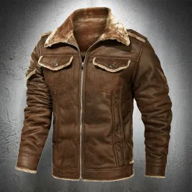 Clothing Vintage Leather Jacket Autumn Winter Streetwear