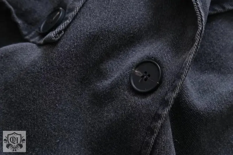 Denim Coat with Belt