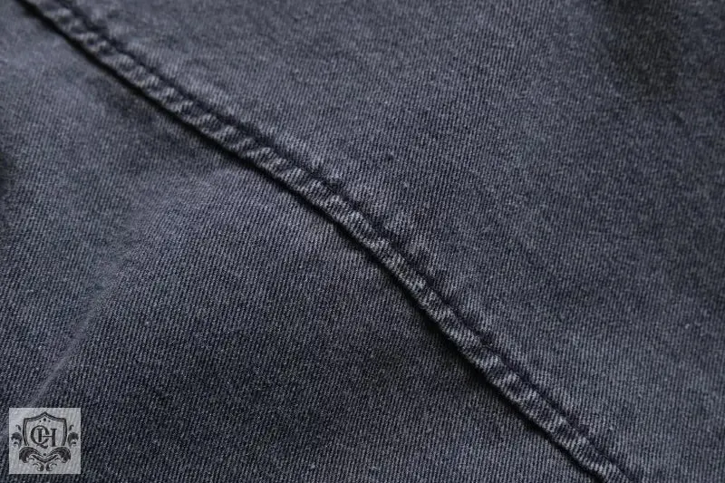 Denim Coat with Belt