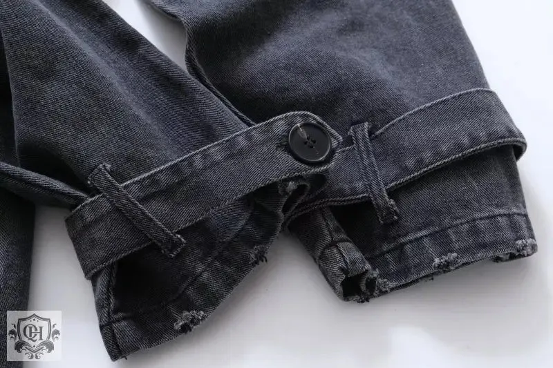 Denim Coat with Belt