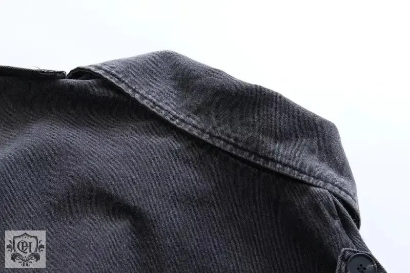 Denim Coat with Belt