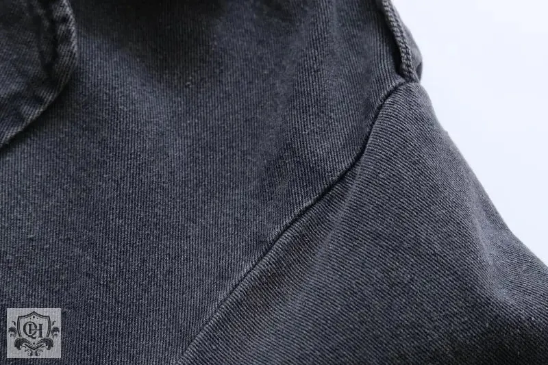 Denim Coat with Belt