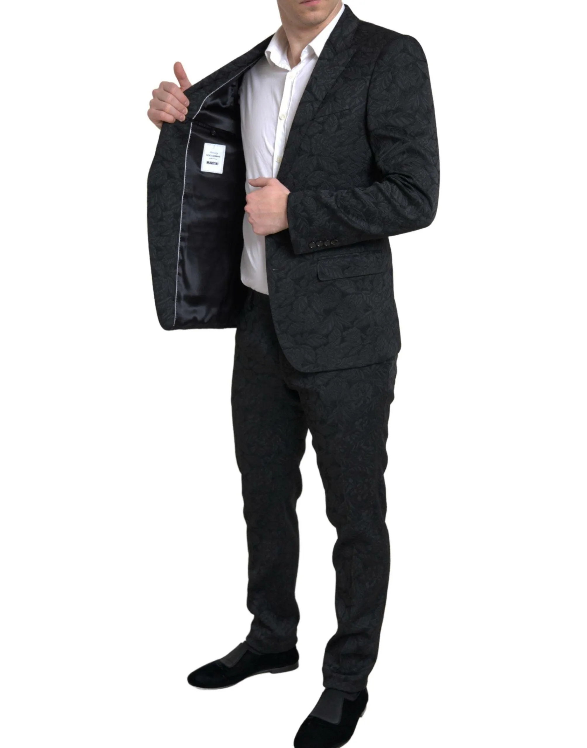 Dolce & Gabbana Black 2 Piece Double Breasted MARTINI Suit