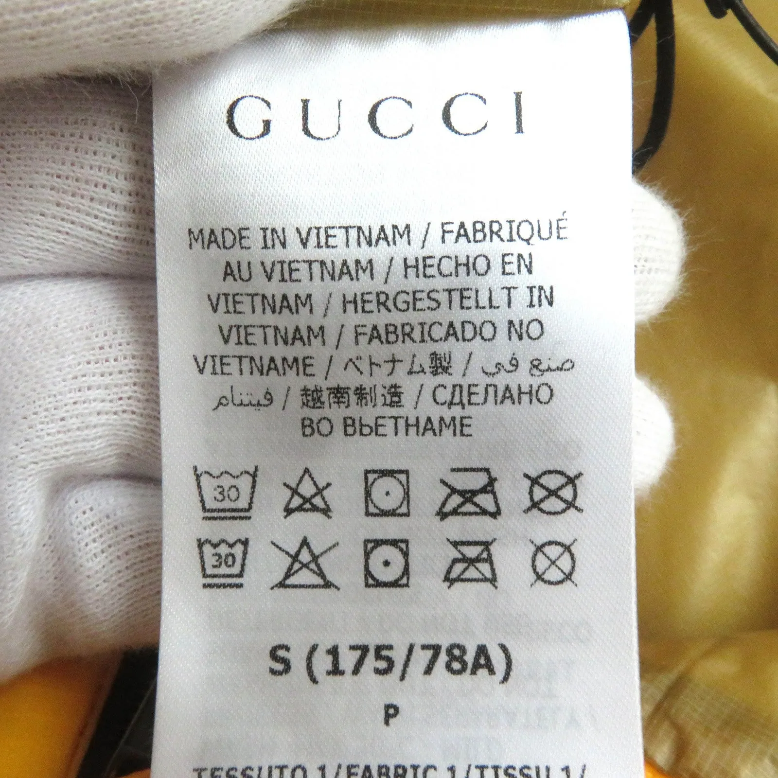GUCCI cargo pants 663764 Nylon yellow S