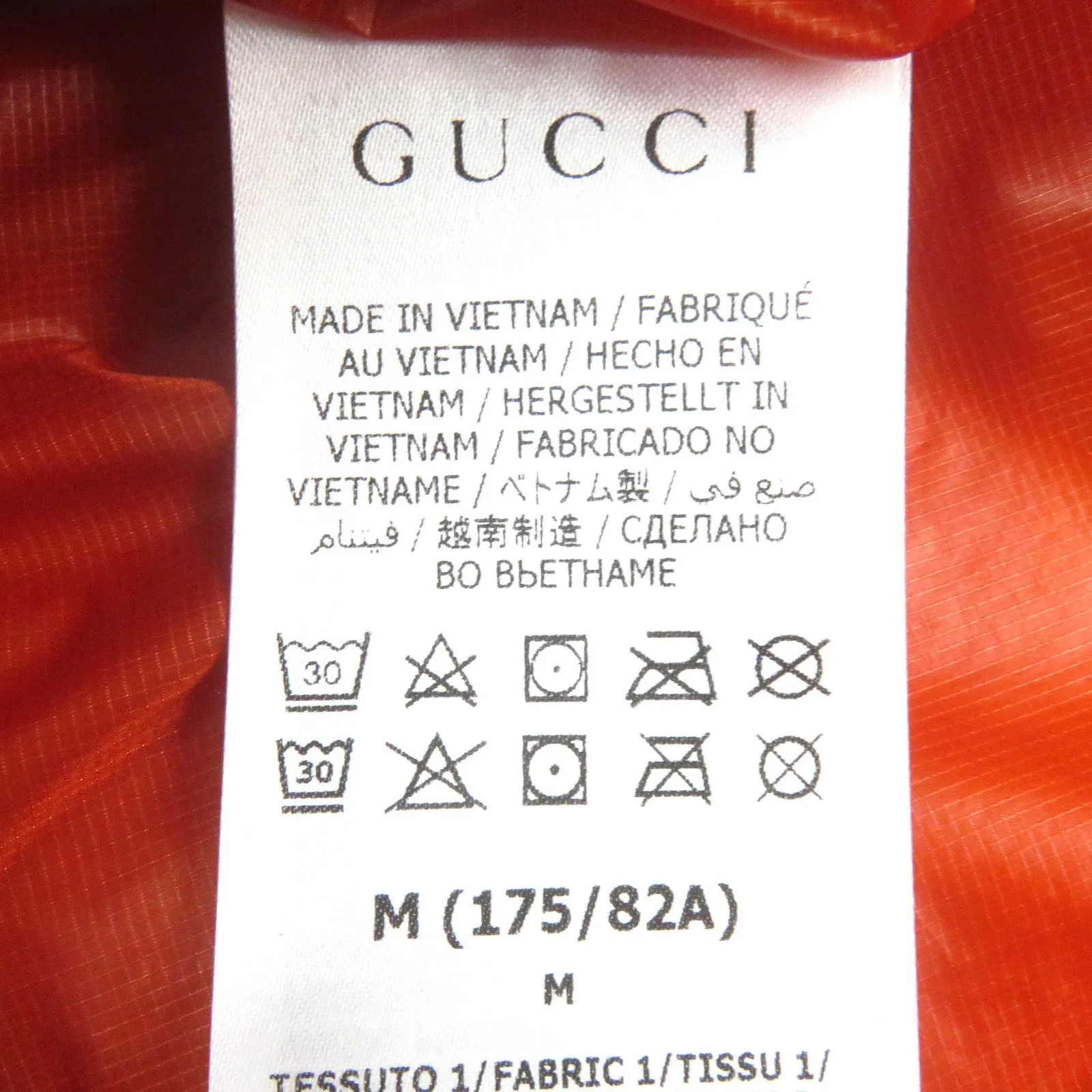 GUCCI cargo pants 663764 polyamide Orange M