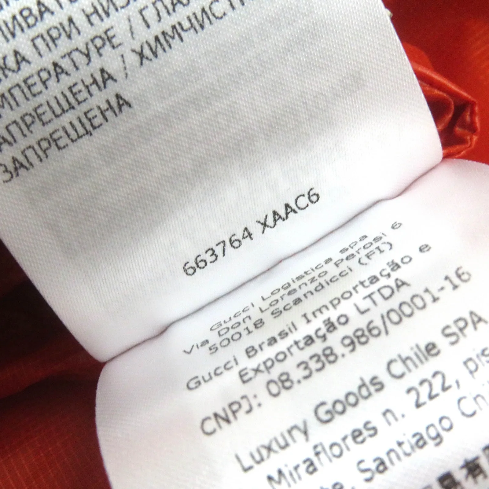 GUCCI cargo pants 663764 polyamide Orange M