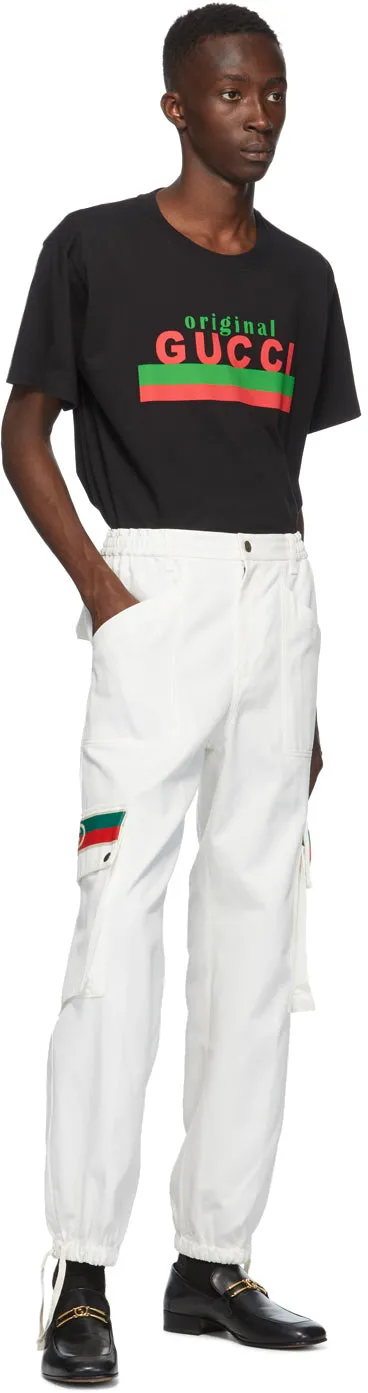 Gucci Off-White Canvas Cargo Pants