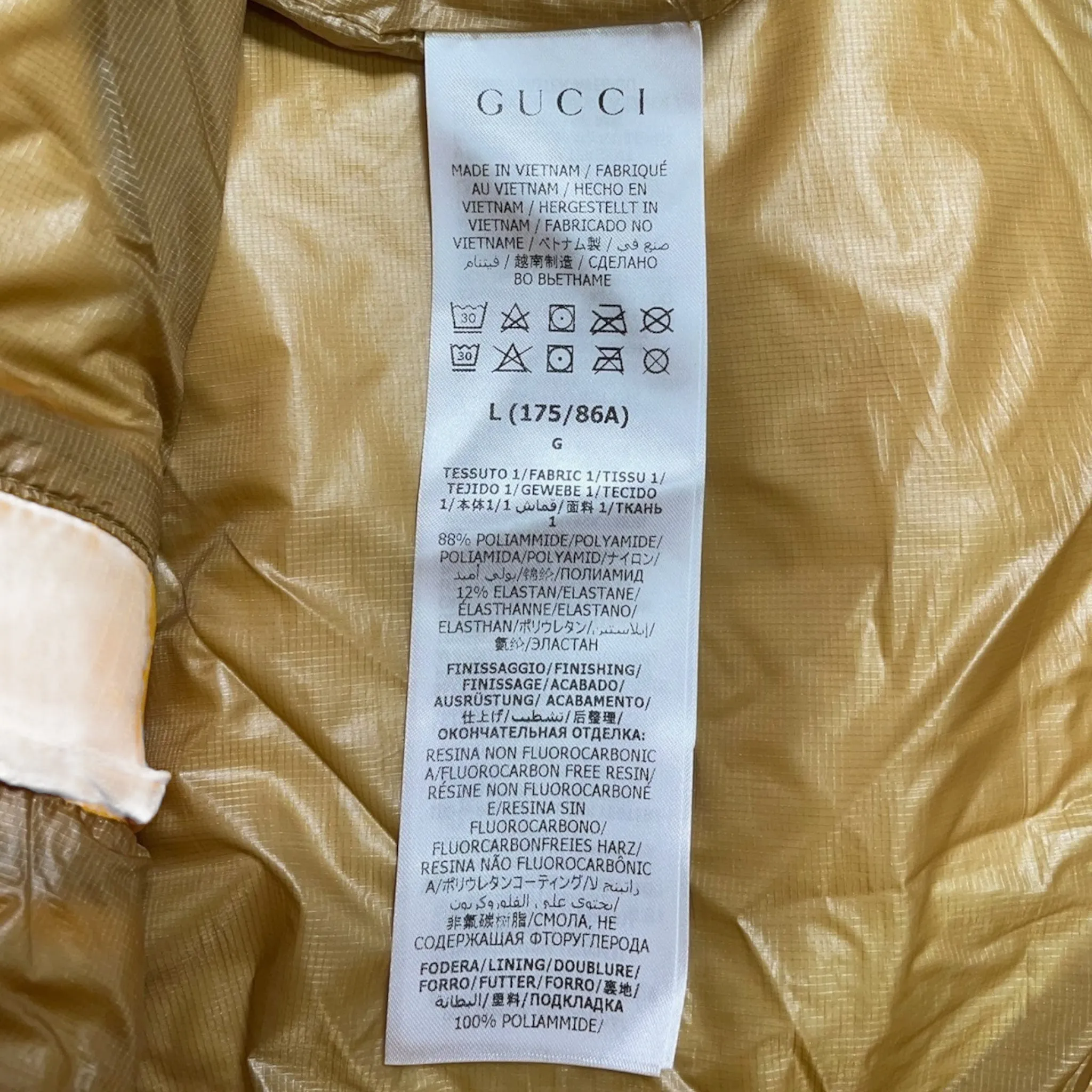 Gucci x The North Face Polyamide Pants Yellow Pre-Owned