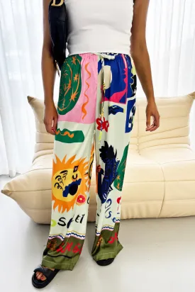 Jameson Pants - High Waist Wide Leg Pant - Print