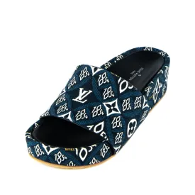 Louis Vuitton Blue Since 1854 Jumbo Flatform Mules Size 6 | EU 36