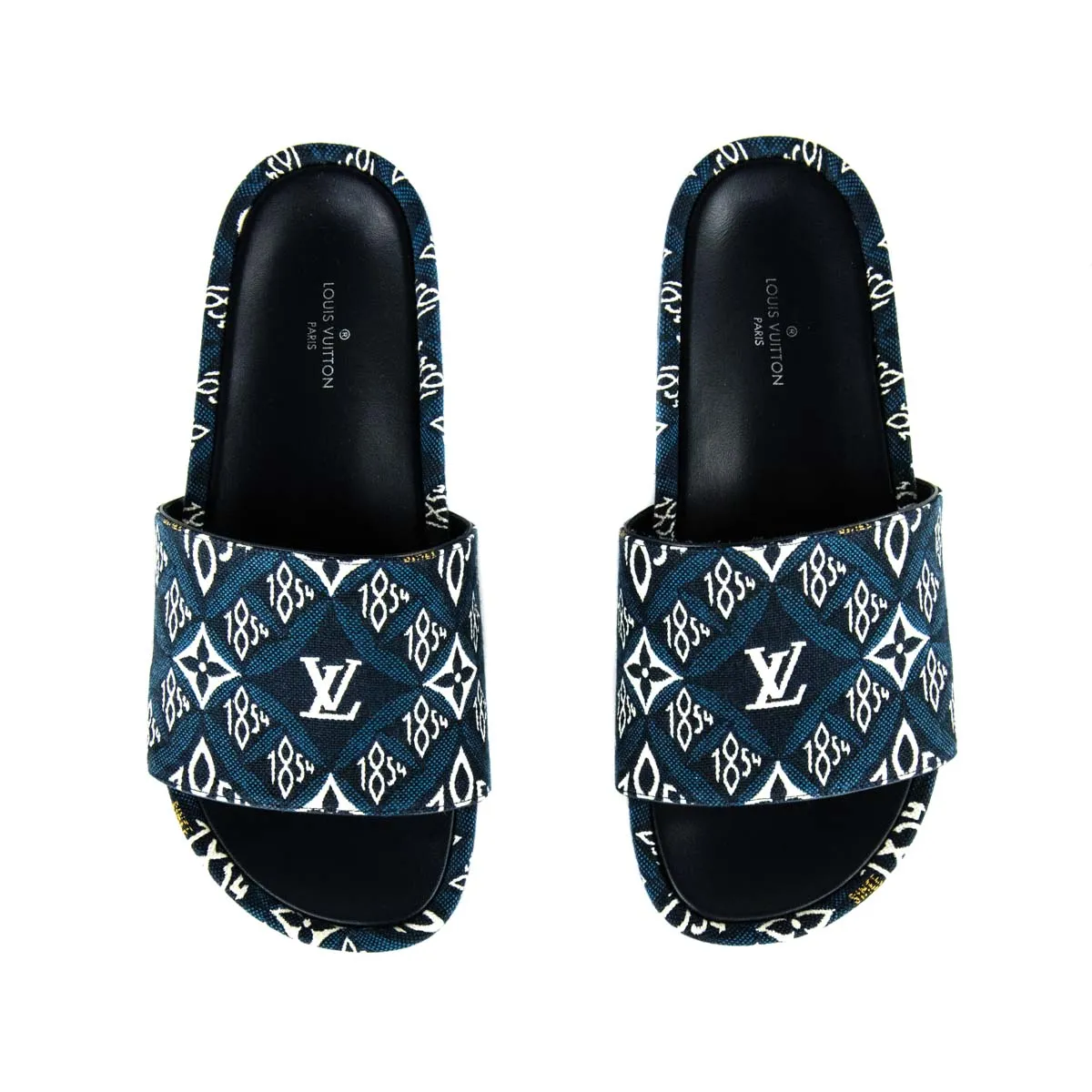 Louis Vuitton Blue Since 1854 Jumbo Flatform Mules Size 6 | EU 36