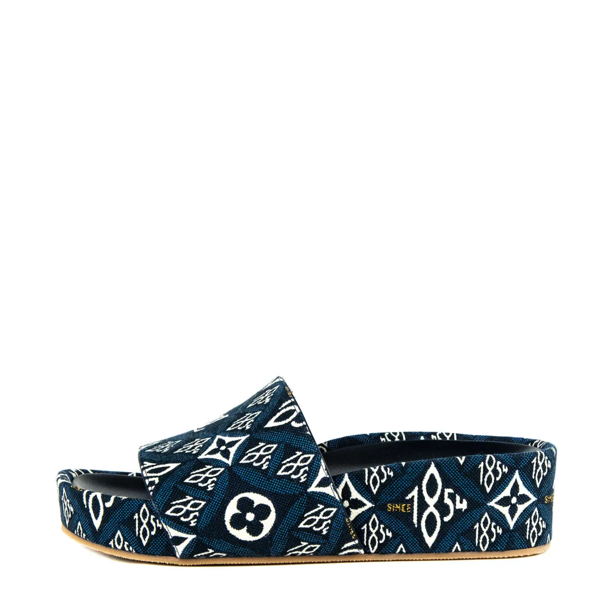 Louis Vuitton Blue Since 1854 Jumbo Flatform Mules Size 6 | EU 36