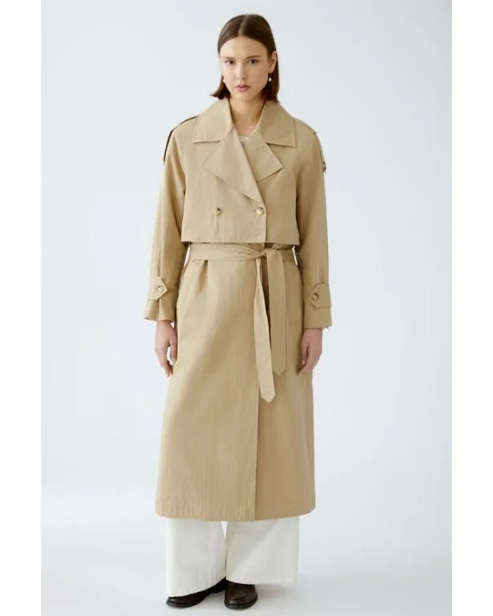 Oui Zip Off 2 In 1 Trench Coat
