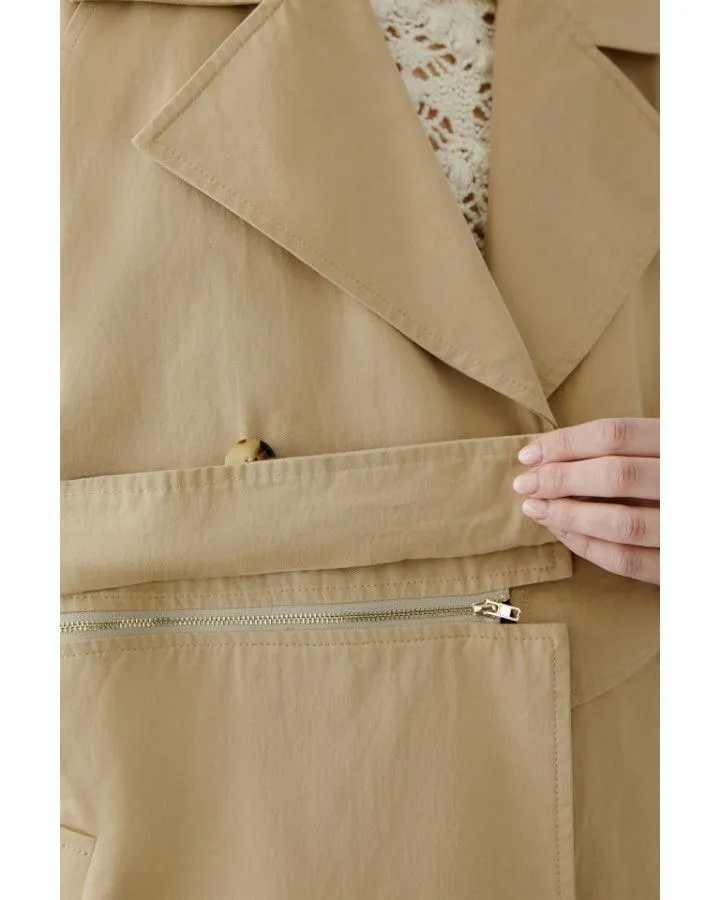 Oui Zip Off 2 In 1 Trench Coat