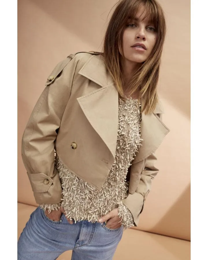 Oui Zip Off 2 In 1 Trench Coat