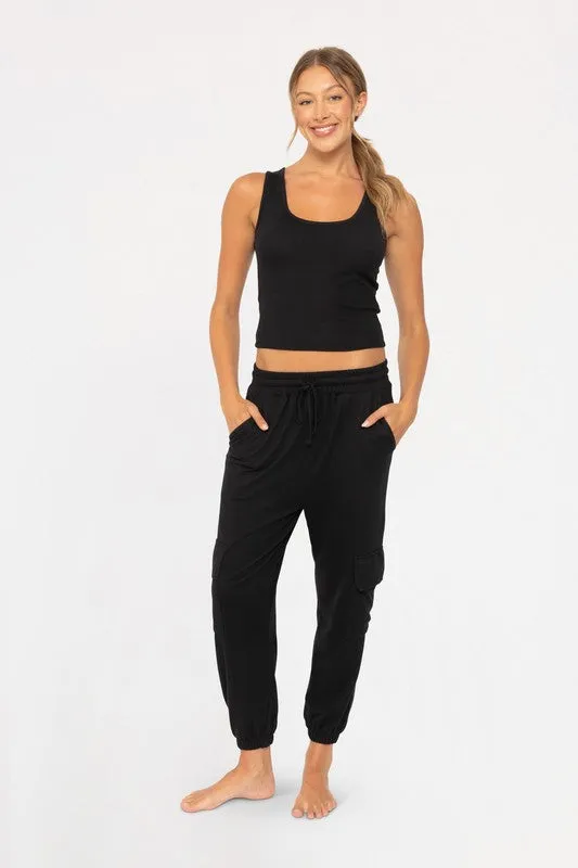 Ruth Brushed Hacci Cargo Lounge Jogger Pant