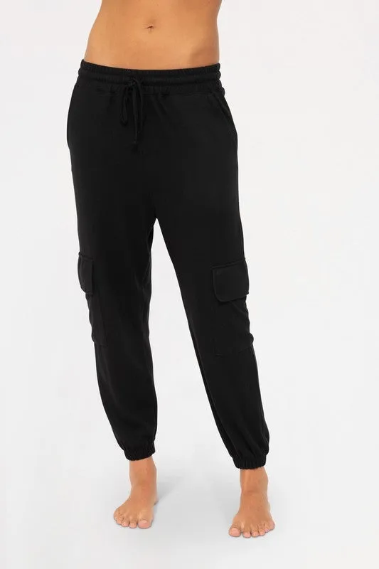 Ruth Brushed Hacci Cargo Lounge Jogger Pant