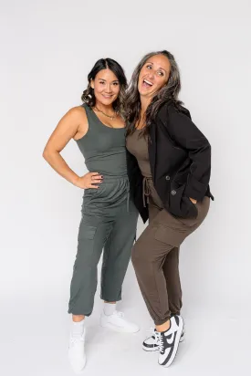 Ruth Brushed Hacci Cargo Lounge Jogger Pant