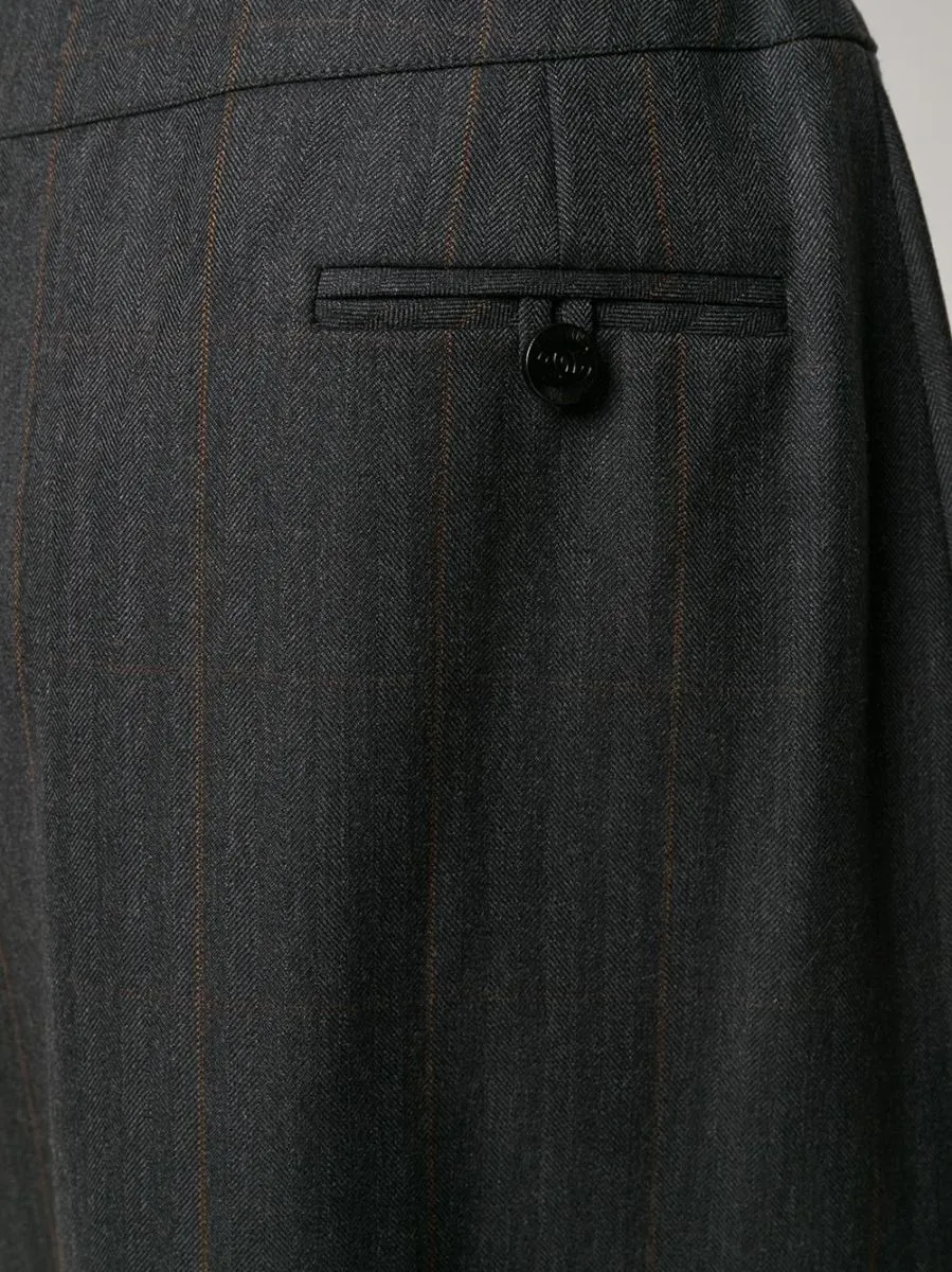 Straight Black Wrap Skirt
