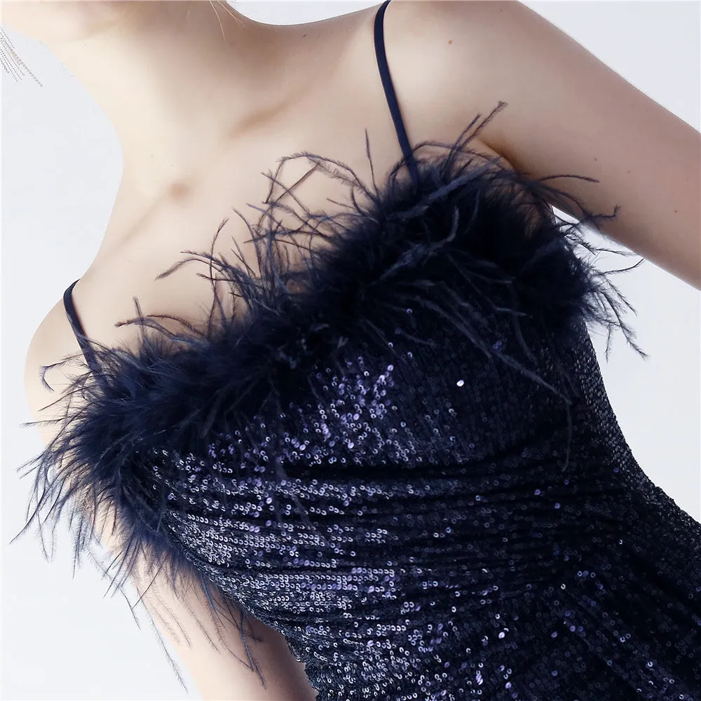 Vespera-31368 Slit Evening Gown