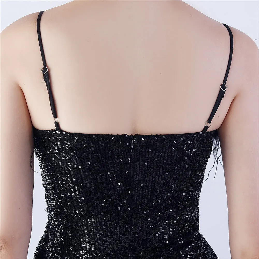 Vespera-31368 Slit Evening Gown