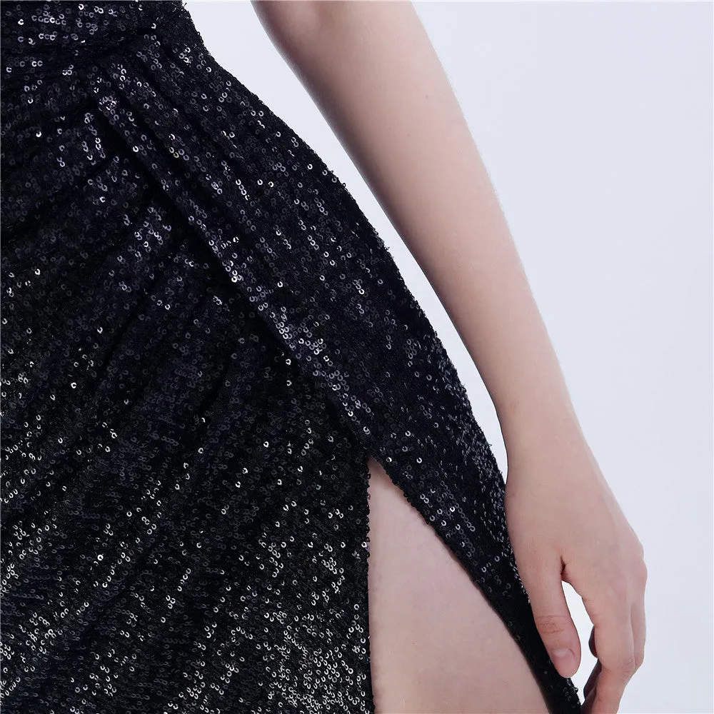 Vespera-31368 Slit Evening Gown