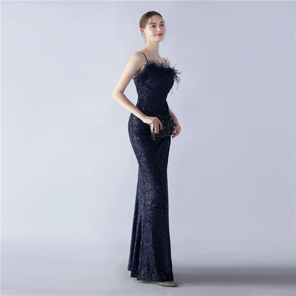 Vespera-31368 Slit Evening Gown