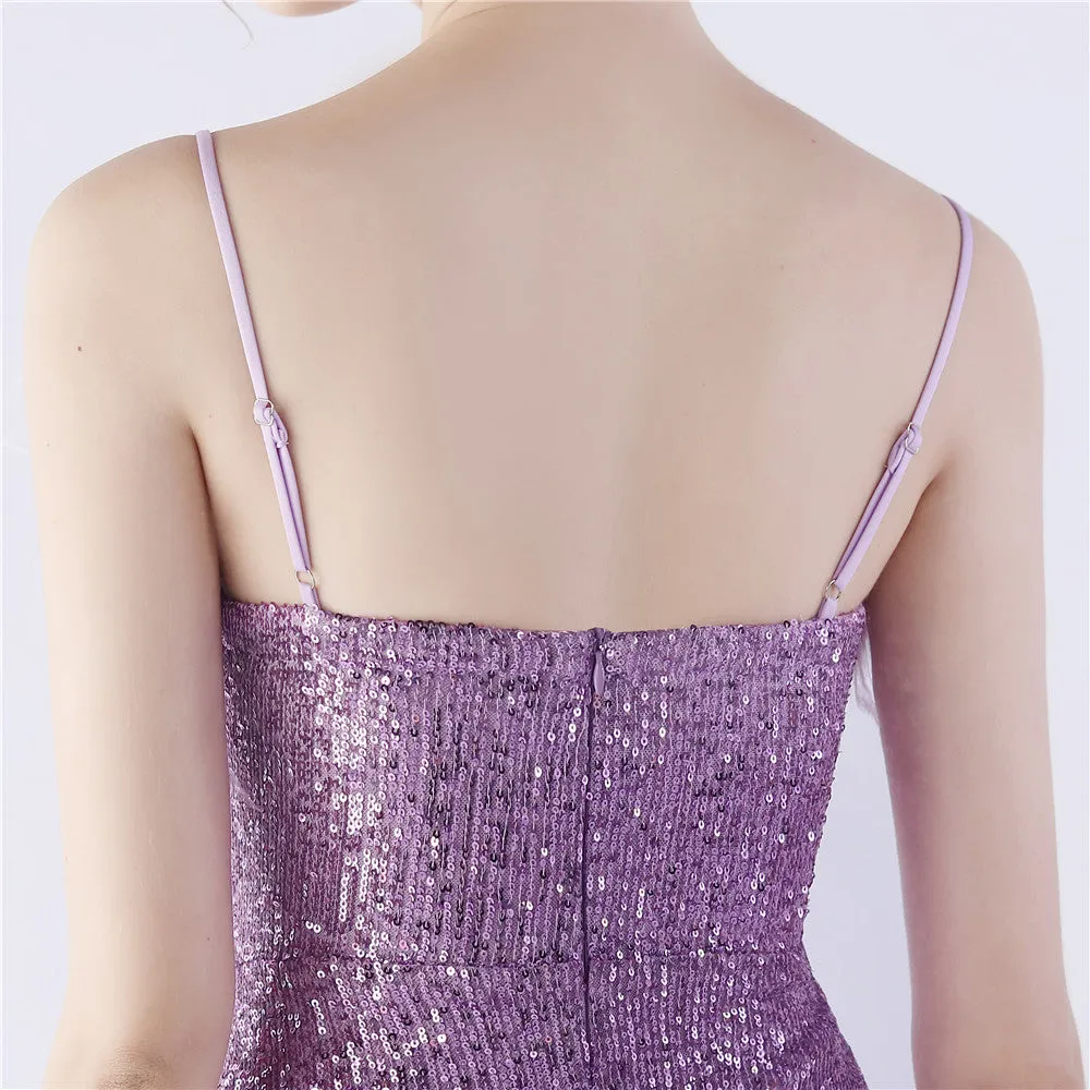 Vespera-31368 Slit Evening Gown