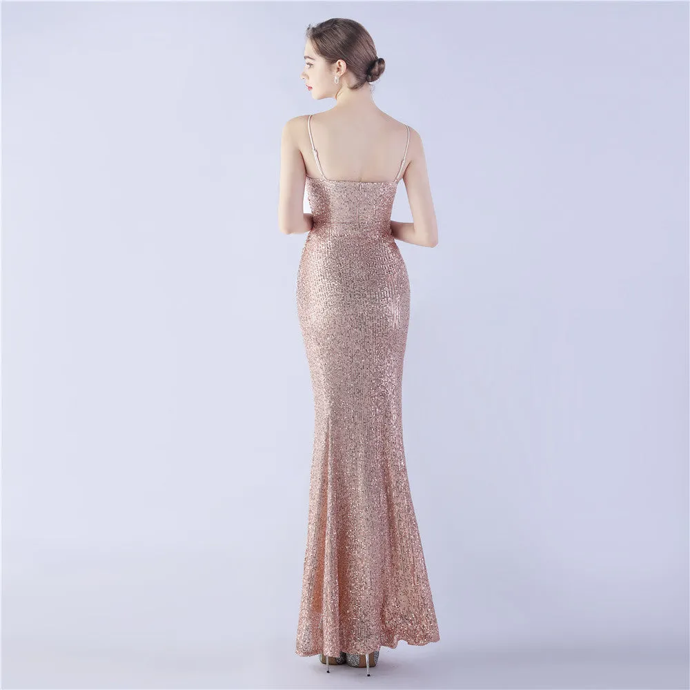Vespera-31368 Slit Evening Gown