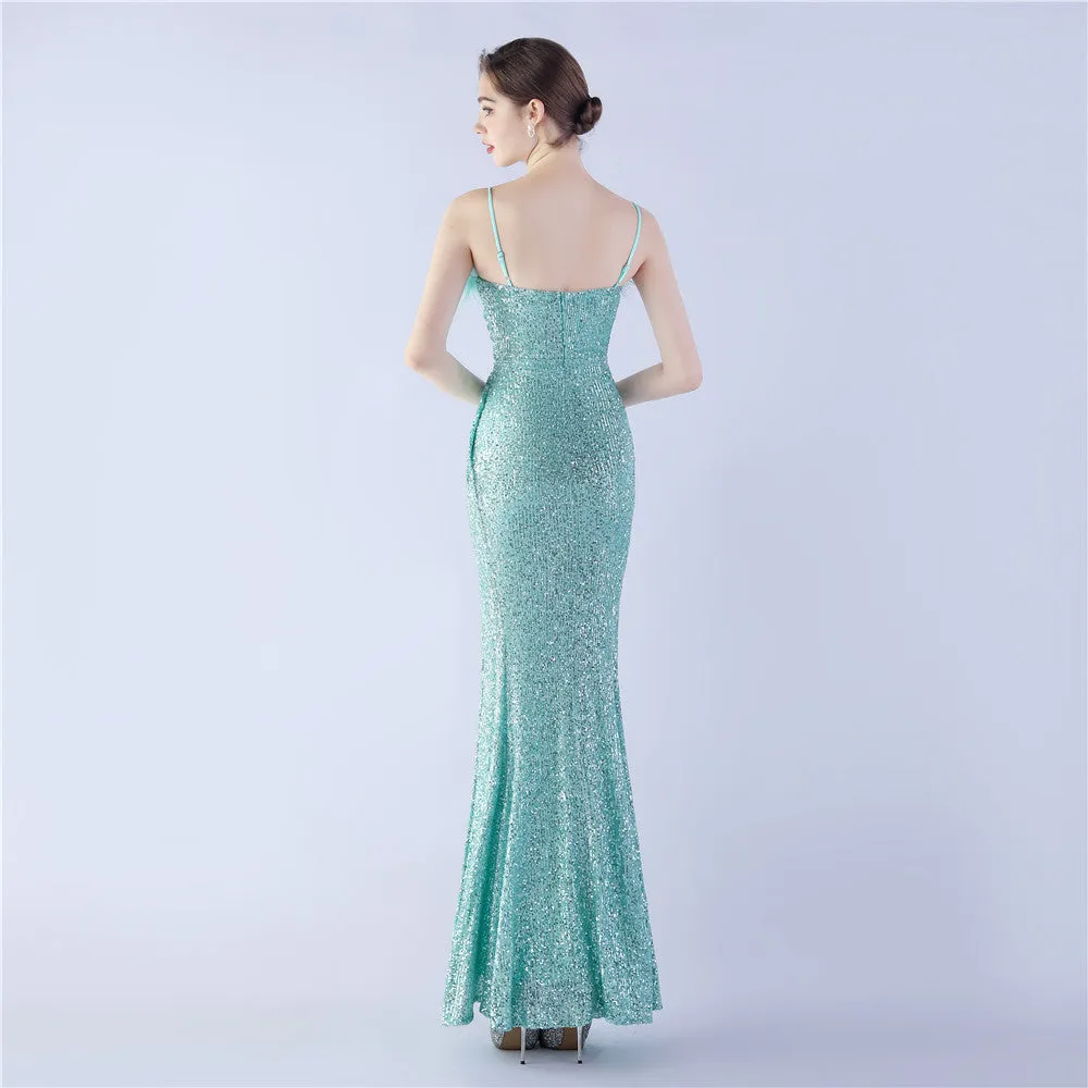 Vespera-31368 Slit Evening Gown