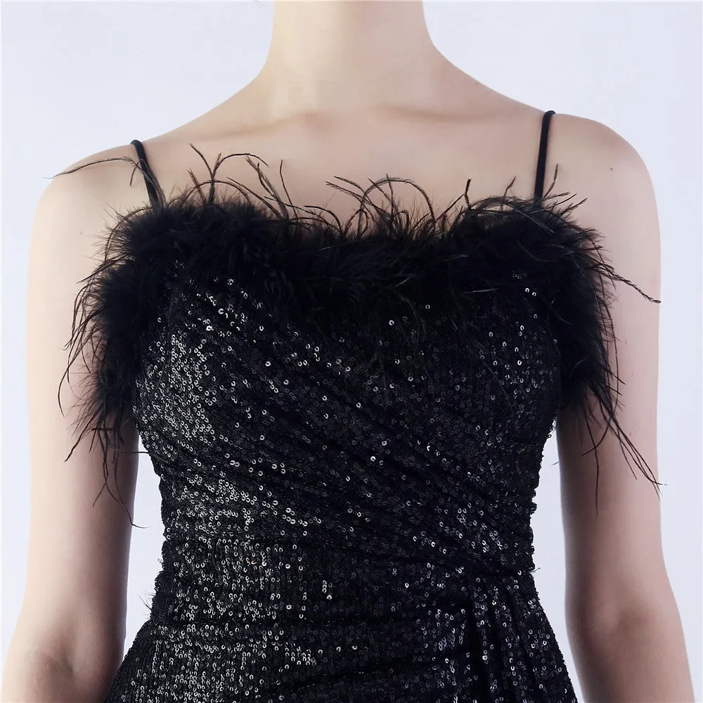 Vespera-31368 Slit Evening Gown