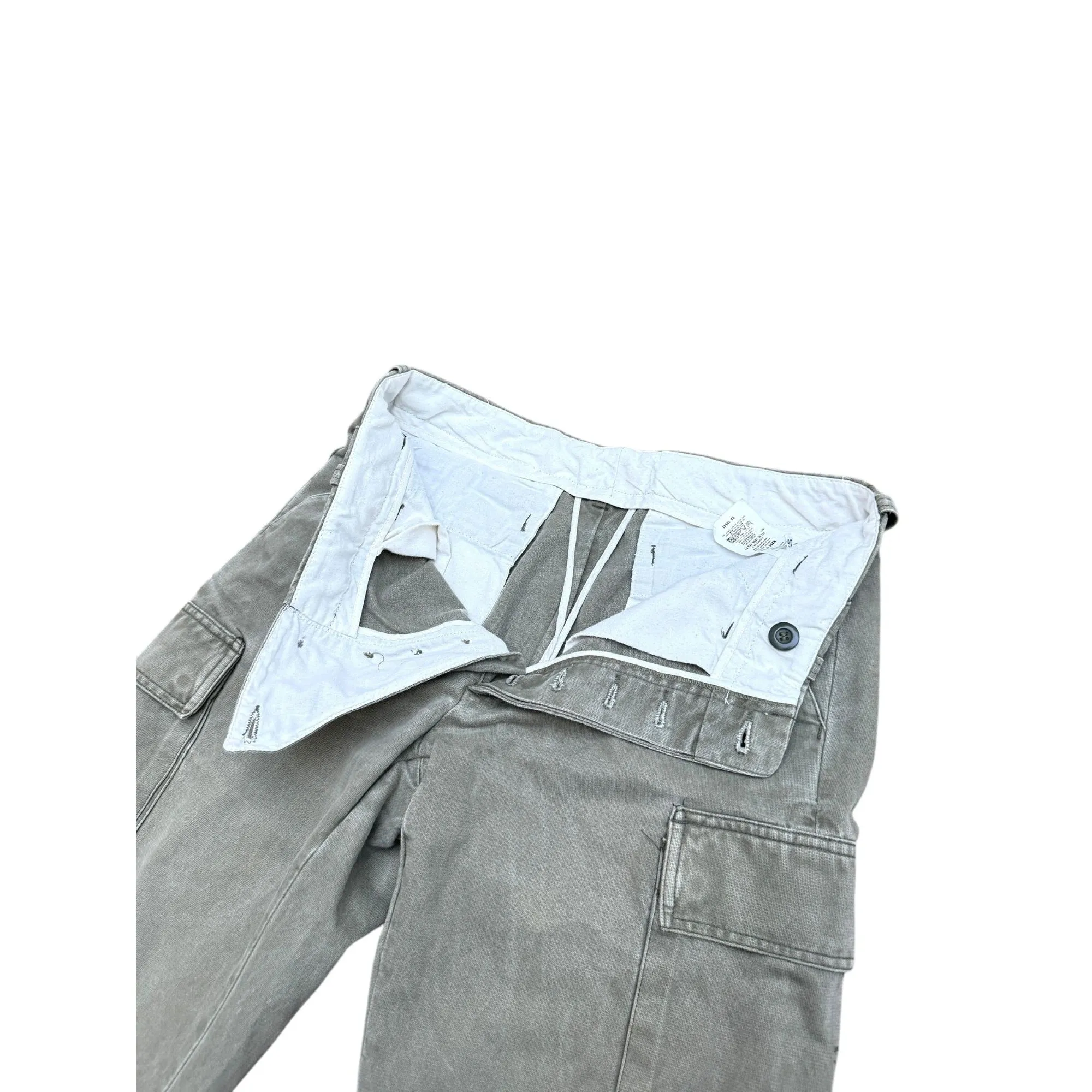 Vintage 1990s Kaki Cotton Cargo Pants
