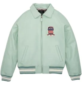Womens Avirex Icon Seafoam Leather Jacket